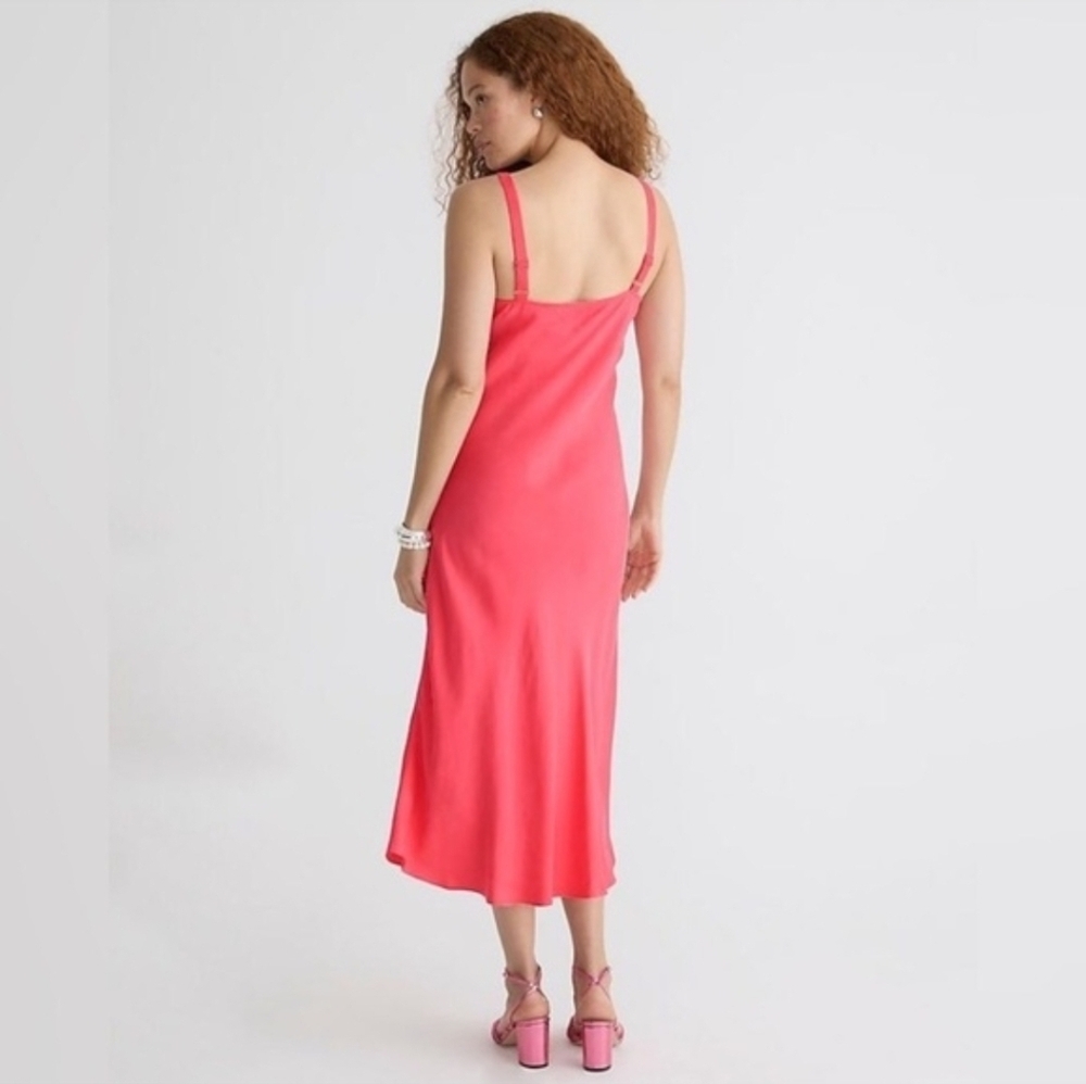 J.Crew Gwyneth V-neck slip dress in cupro blend Size US 10 Carolyn Bessette - Picture 3 of 16